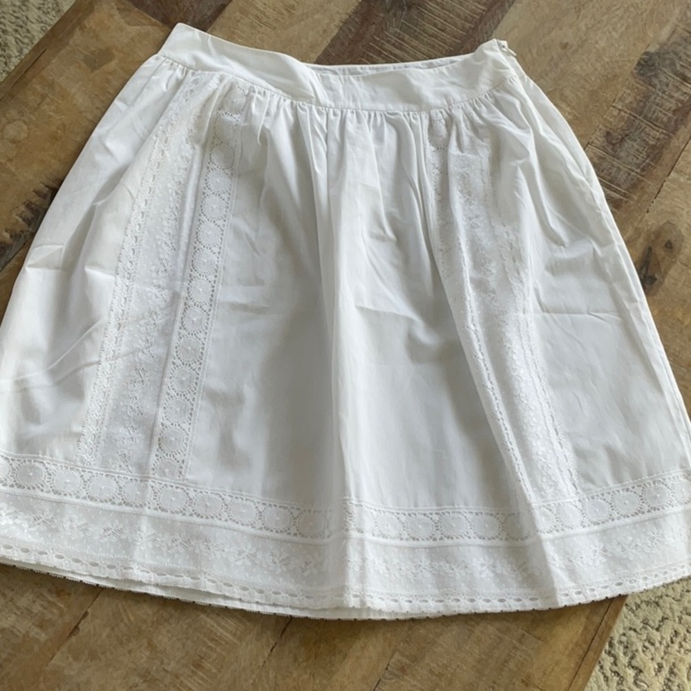 Calypso St. Barth white cotton and lace white skirt. Like new. Size 34